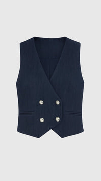 GILET - EDAS DESIO DENIM NERO EDAS 