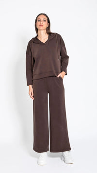 felpa c/capp.+pantalone CAROL MARRONE Edas Daily 
