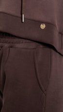 felpa c/capp.+pantalone CAROL MARRONE Edas Daily 