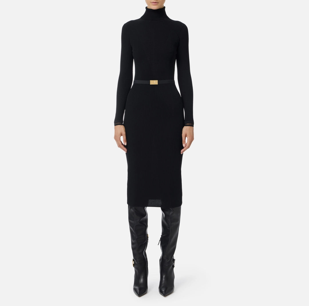 VESTITO IN MAGLIA - ELISABETTA FRANCHI AM07B56 110 Elisabetta Franchi 