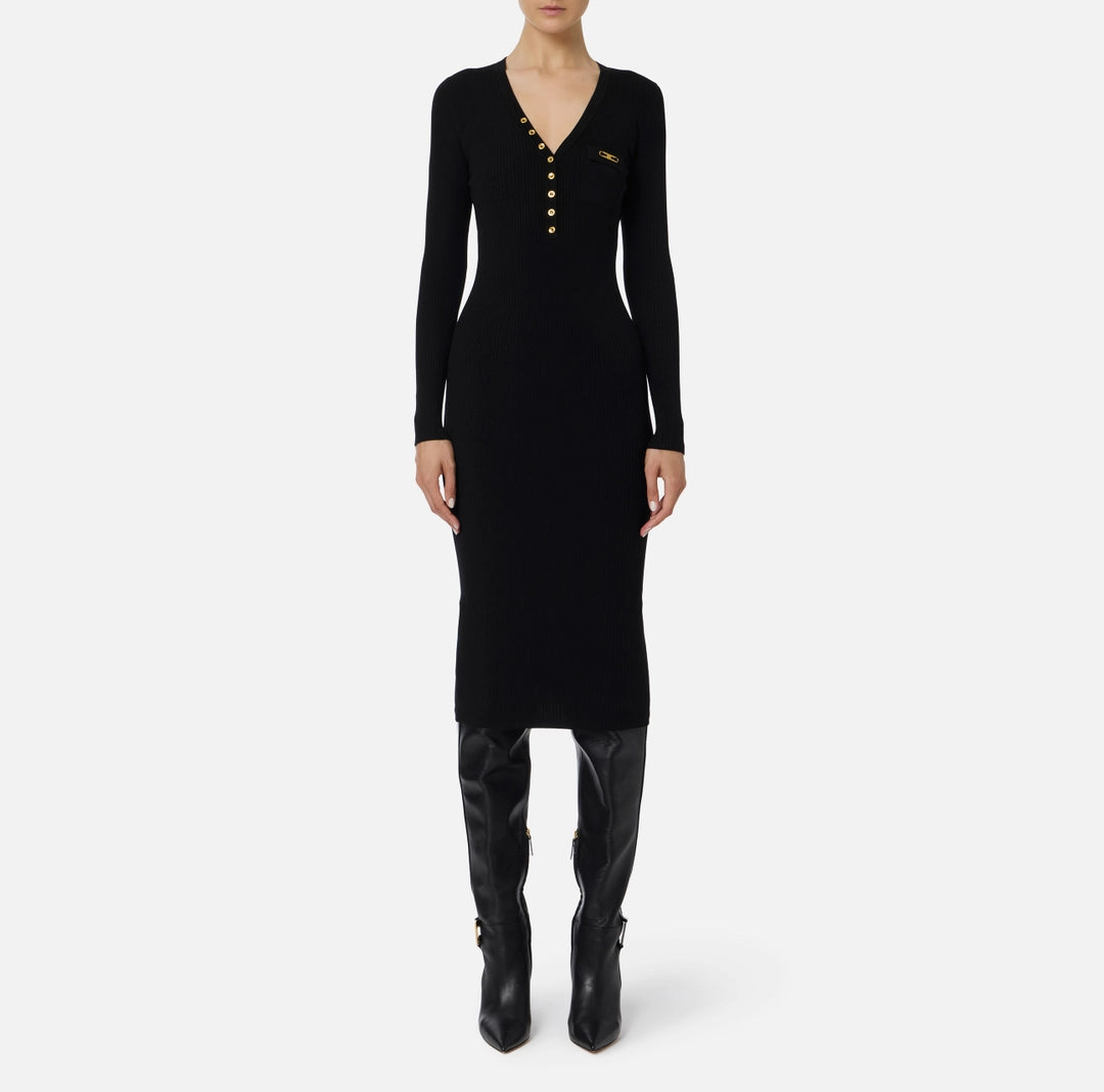 VESTITO IN MAGLIA - ELISABETTA FRANCHI AM10B56 110 Elisabetta Franchi 