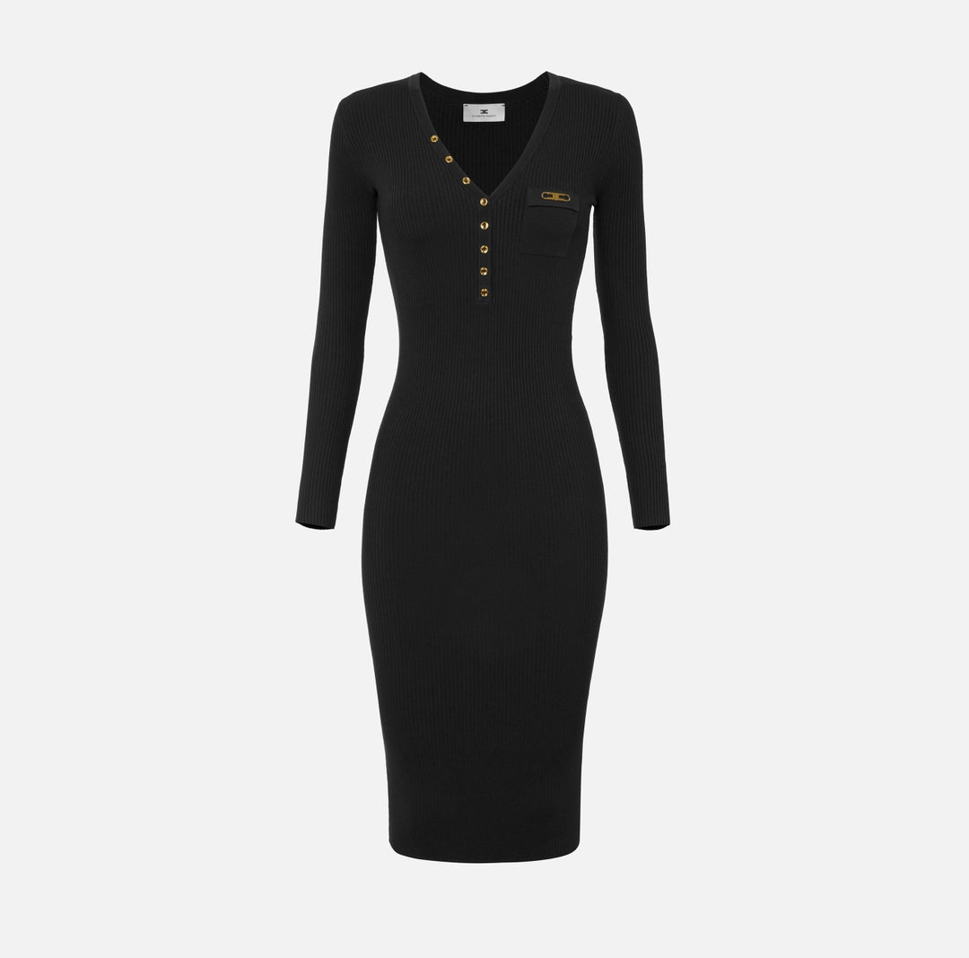 VESTITO IN MAGLIA - ELISABETTA FRANCHI AM10B56 110 Elisabetta Franchi 