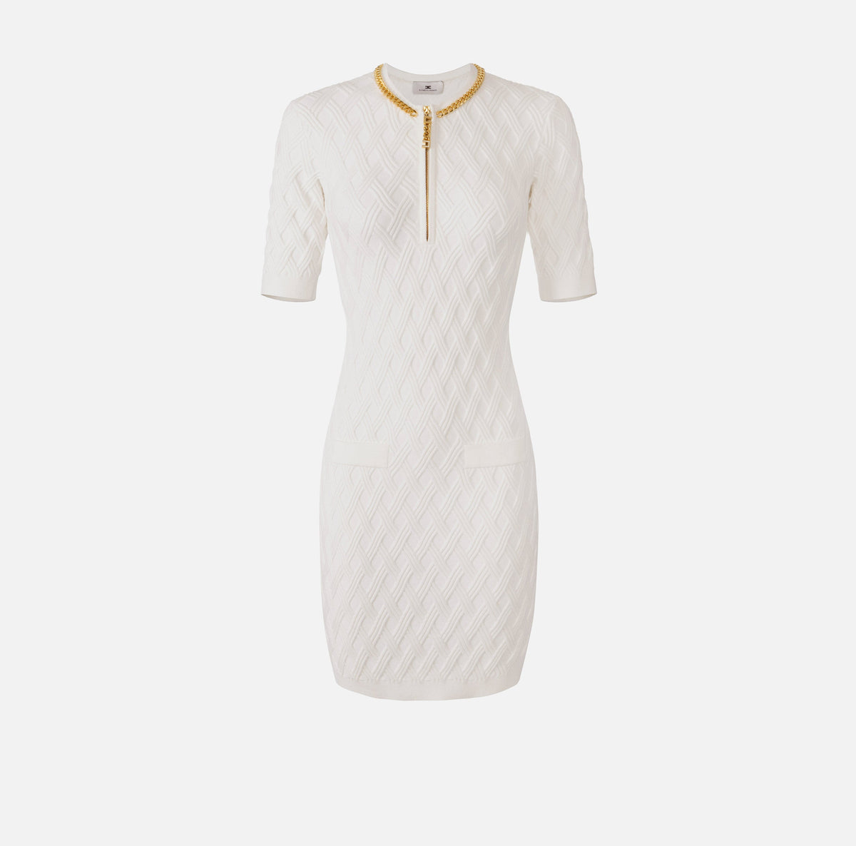 VESTITO IN MAGLIA+CATENA - ELISABETTA FRANCHI AM20B56 EA4 Elisabetta Franchi 