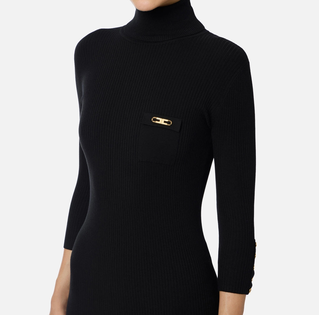 VESTITO IN MAGLIA - ELISABETTA FRANCHI AM23B56 110 Elisabetta Franchi 