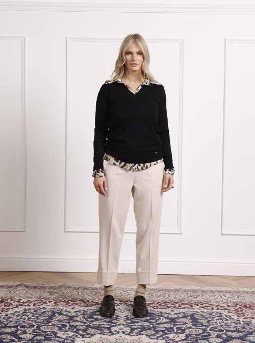 pantalone F646YBFFRIDA BEIGE Lizalù 