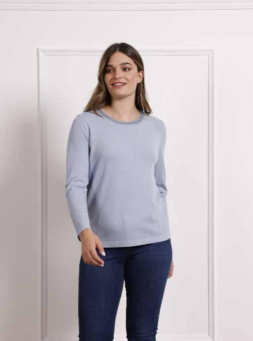 maglia F897YBFJ7805 CELESTE Lizalù 