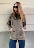 FELPA ZIP/CAPPUCCIO - LUCKYLU FE26SA 00301 LuckyLu 