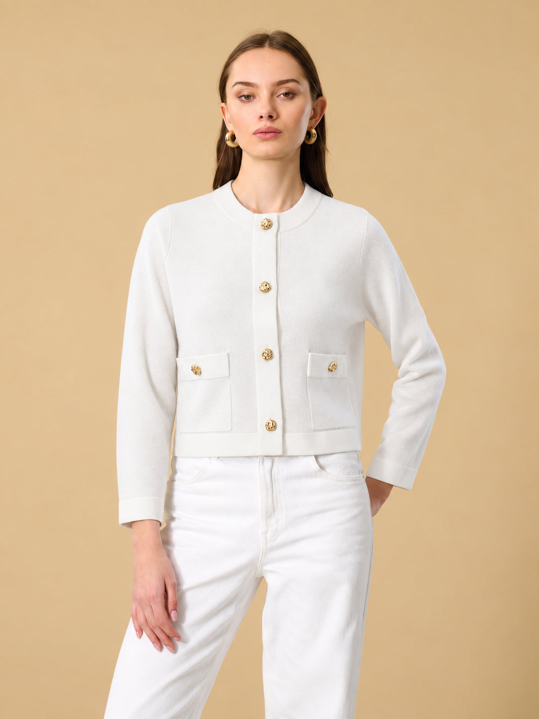 Cardigan Anis White