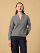 v motivo collo bottoni 265W6056-AW 340 Anis White 
