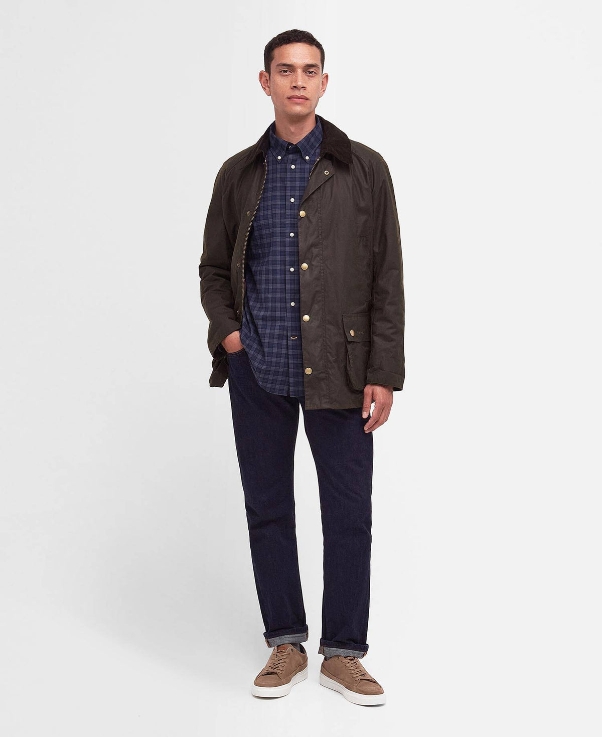 giacca ashby wax MWX0339 OL71 Barbour 
