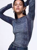  UF6515J1624 L9680 Liu Jo Blue Denim Capsule 