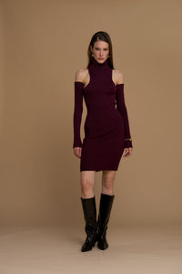maglia con manicotti 263NS041 vinaccia No Secrets 