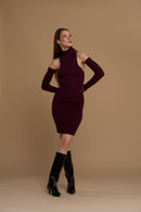 maglia con manicotti 263NS041 vinaccia No Secrets 