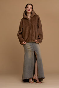 over simil pelliccia 263NS192 nocciola No Secrets 