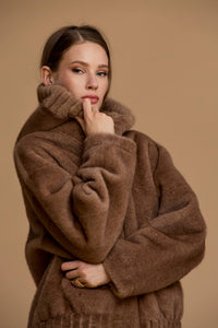 over simil pelliccia 263NS192 nocciola No Secrets 