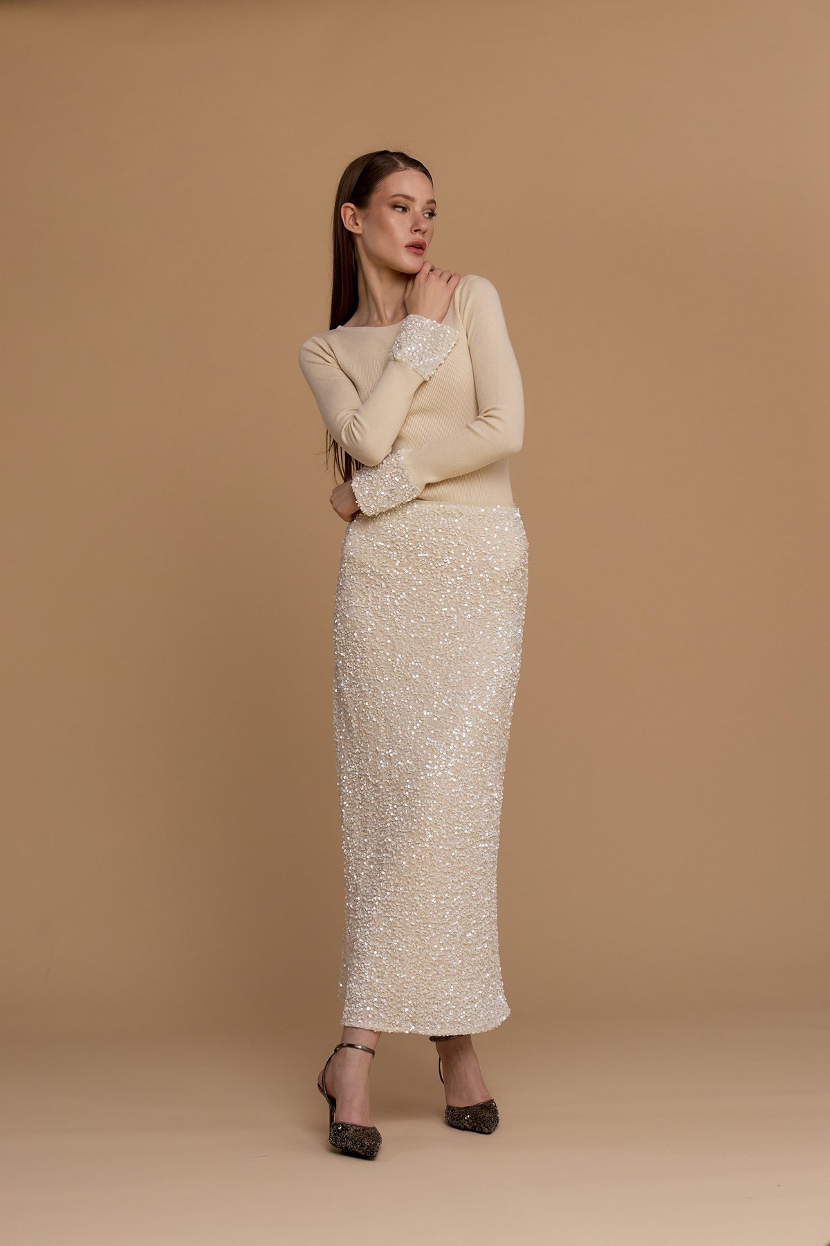 manicotti paillettes 263NS238 latte No Secrets 