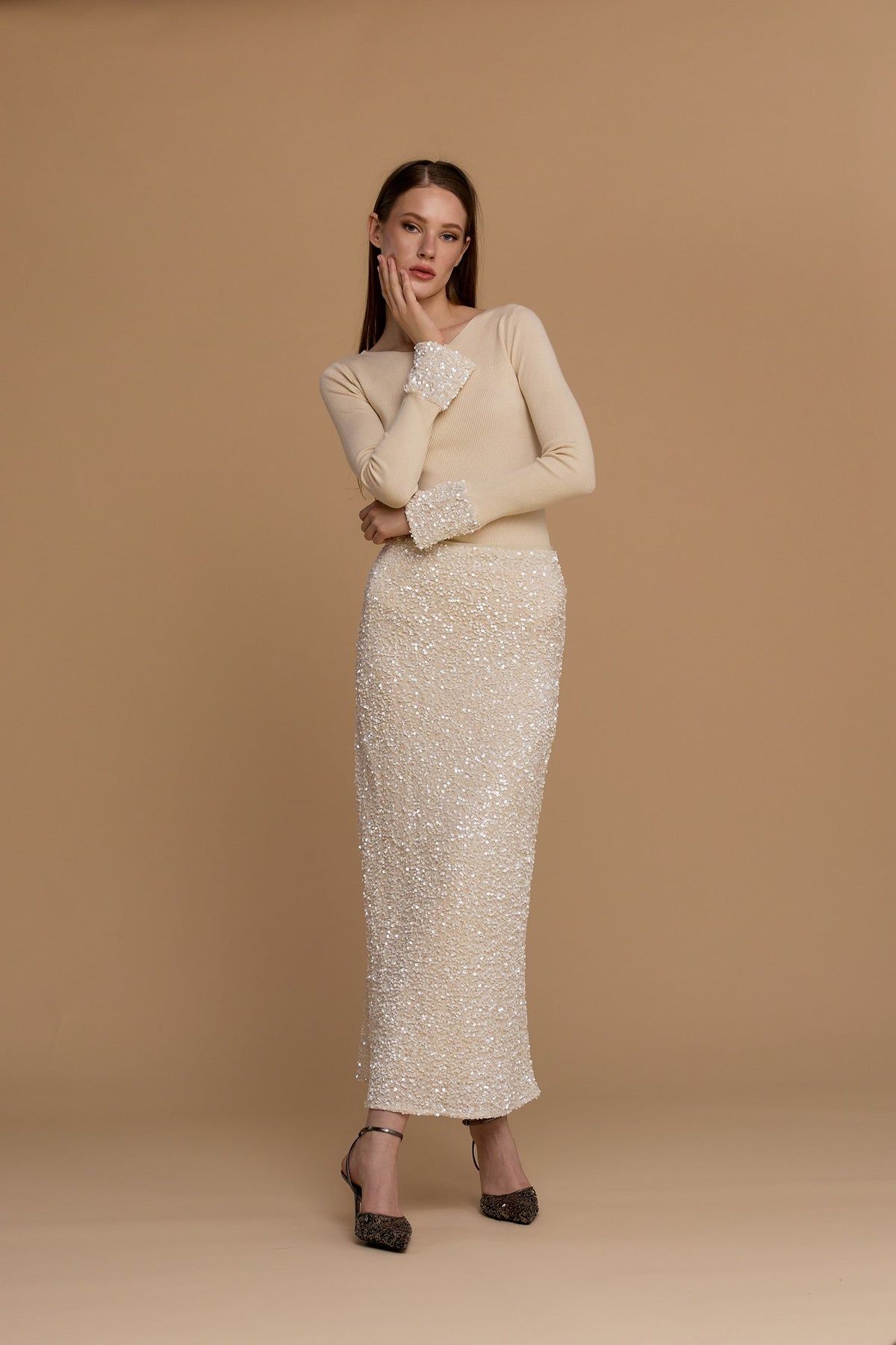 manicotti paillettes 263NS238 latte No Secrets 