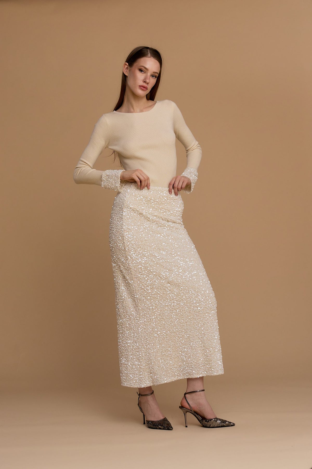 manicotti paillettes 263NS238 latte No Secrets 