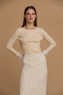 manicotti paillettes 263NS238 latte No Secrets 