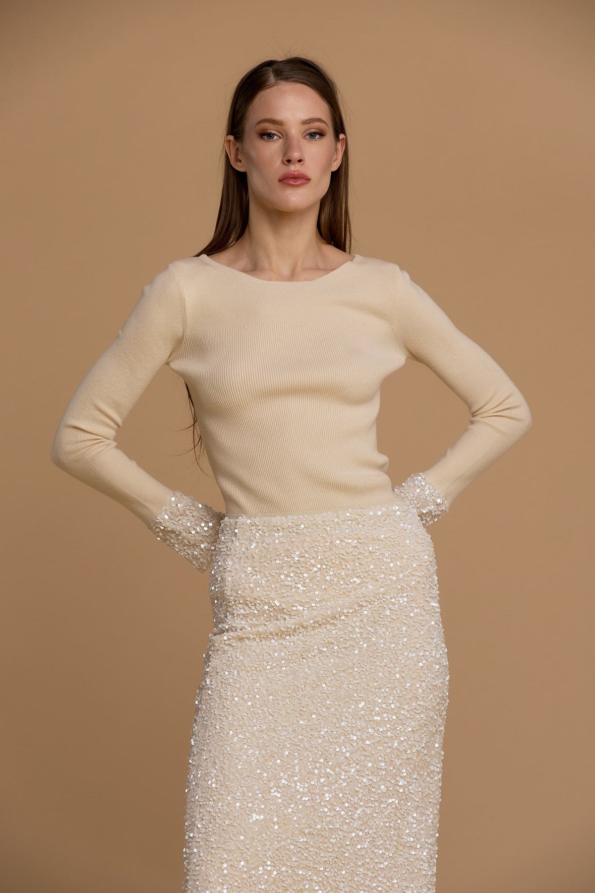 manicotti paillettes 263NS238 latte No Secrets 