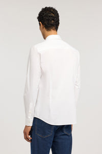 ms101t13 camicia slim fit in popeline elasticizzato 5004N000052N 001 Trussardi 