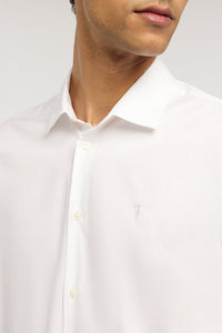 ms101t13 camicia slim fit in popeline elasticizzato 5004N000052N 001 Trussardi 