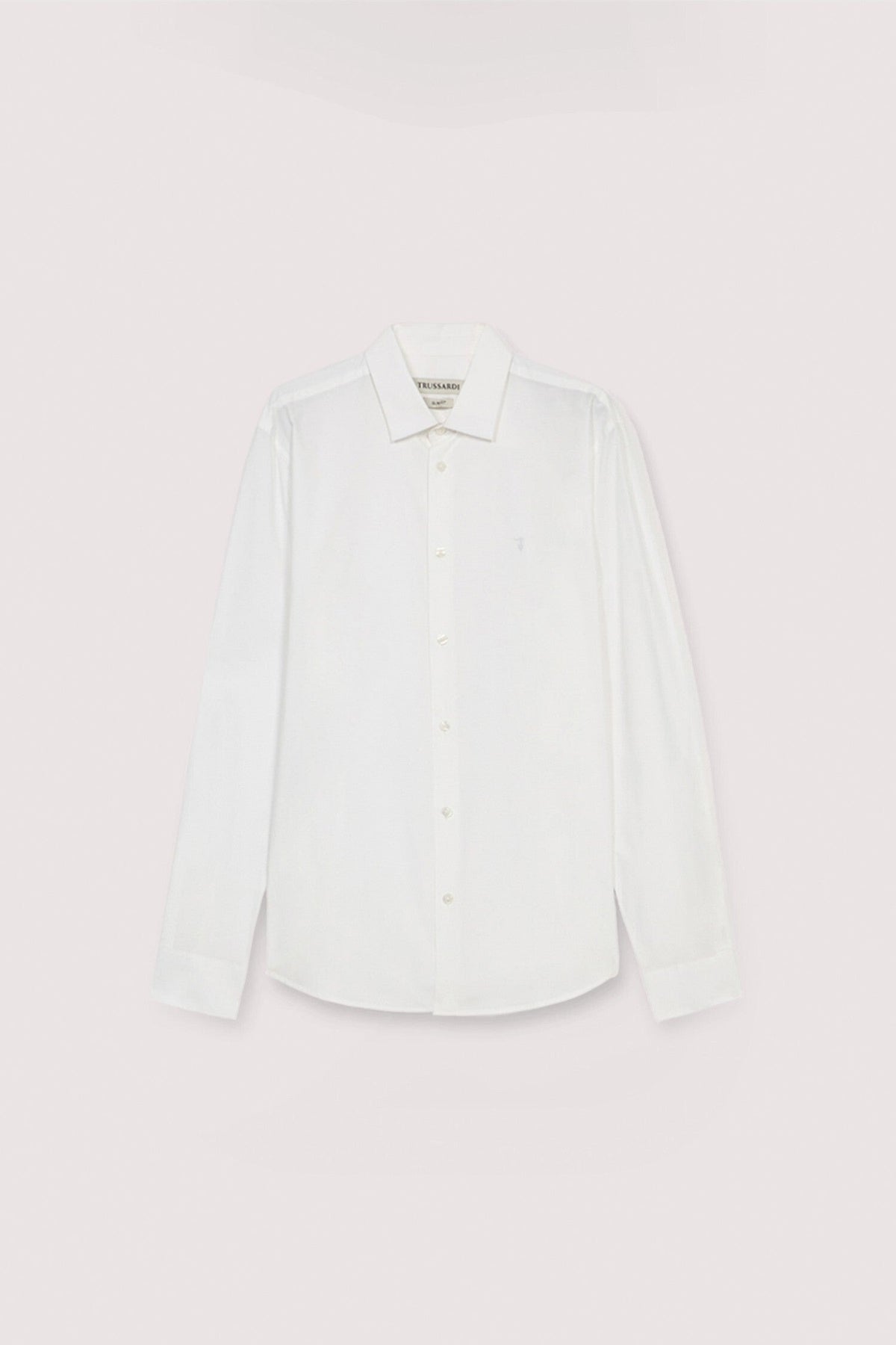 ms101t13 camicia slim fit in popeline elasticizzato 5004N000052N 001 Trussardi 