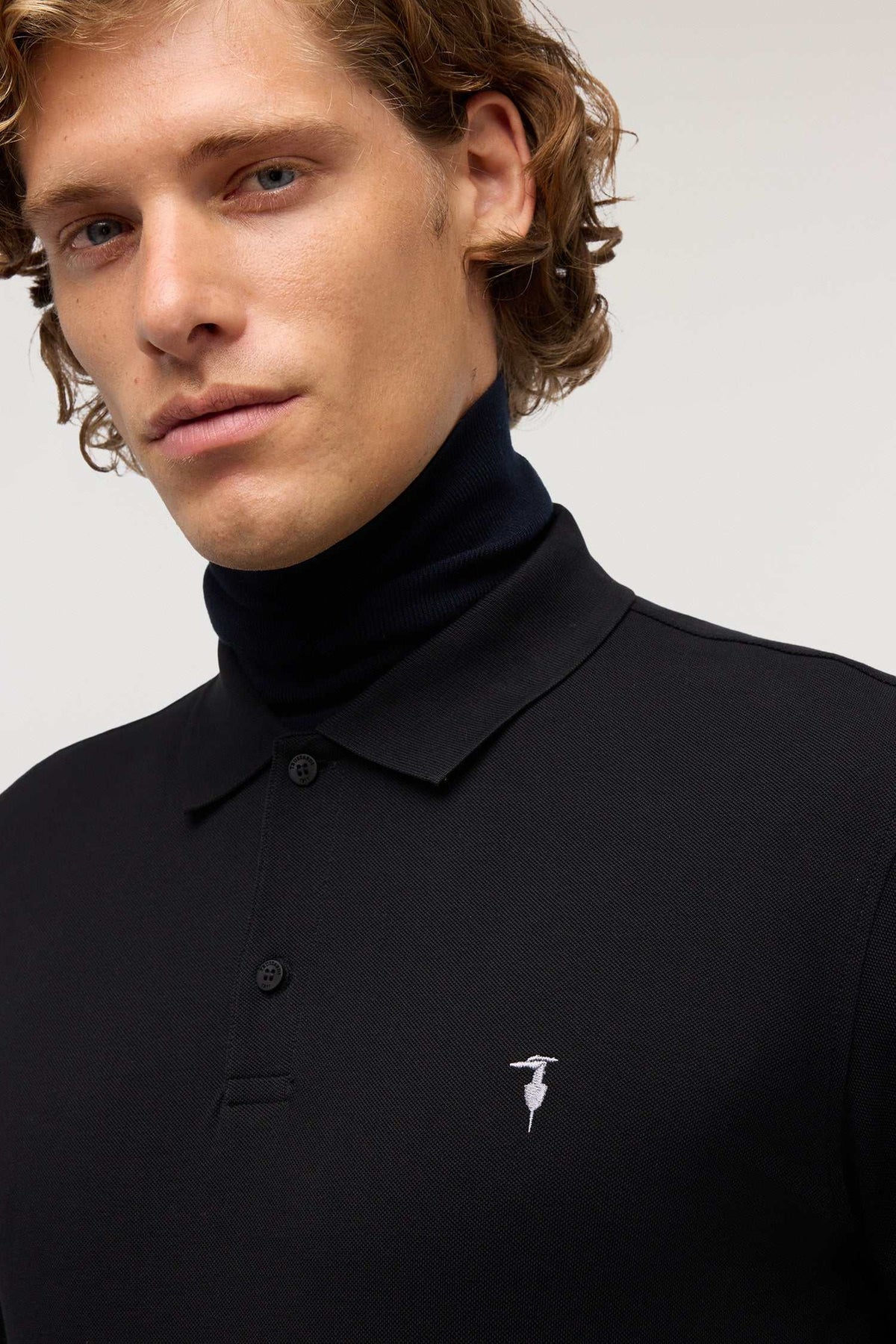 mtp11j91 polo a manica lunga in piquet G5168000270N 033 Trussardi 