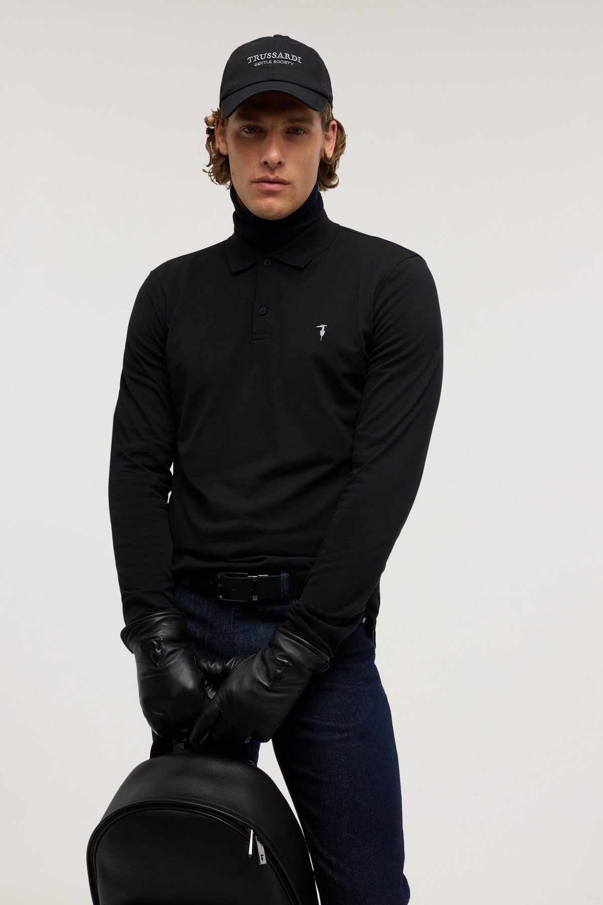 mtp11j91 polo a manica lunga in piquet G5168000270N 033 Trussardi 
