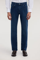 mj370d63 5 tasche 370 close in denim blu stone wash con baffi P400H104801N 034 Trussardi 