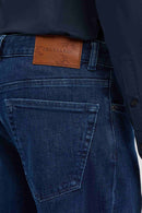 mj380d65 5 tasche 380 icon in denim blu stone wash con baffi P408H104804N 024 Trussardi 