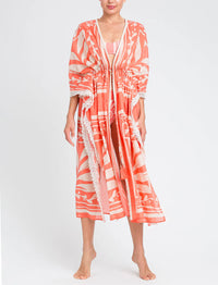 KAFTANO LUNGO APERTO C/PASSAMANERIA CROCHET - TWIN-SET U&B MARE