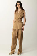 PANTALONE WIDE LEG CON PENCES - TWIN SET 251TT2273 12438 Twinset 