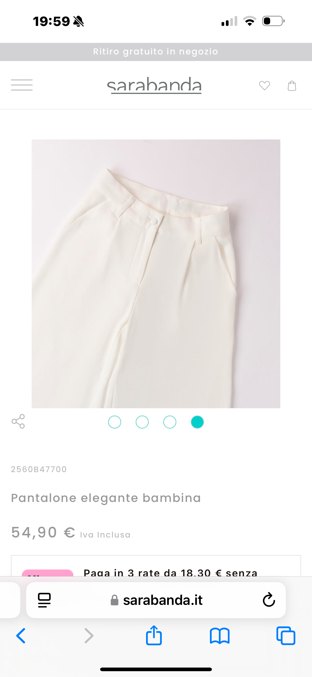 PANTALONE - SARABANDA B477 112 Sarabanda 
