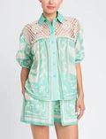 CAMICIA M/L DETTAGLI CROCHET - TWIN-SET U&B MARE 251LM2CAA 12489 Twinset U&B mare 