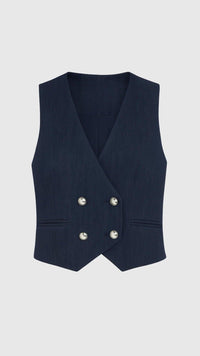 GILET - EDAS DESIO DENIM NERO EDAS 
