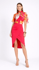 pareo con accessorio SAMBUCA MAGENTA Edas Luxury 