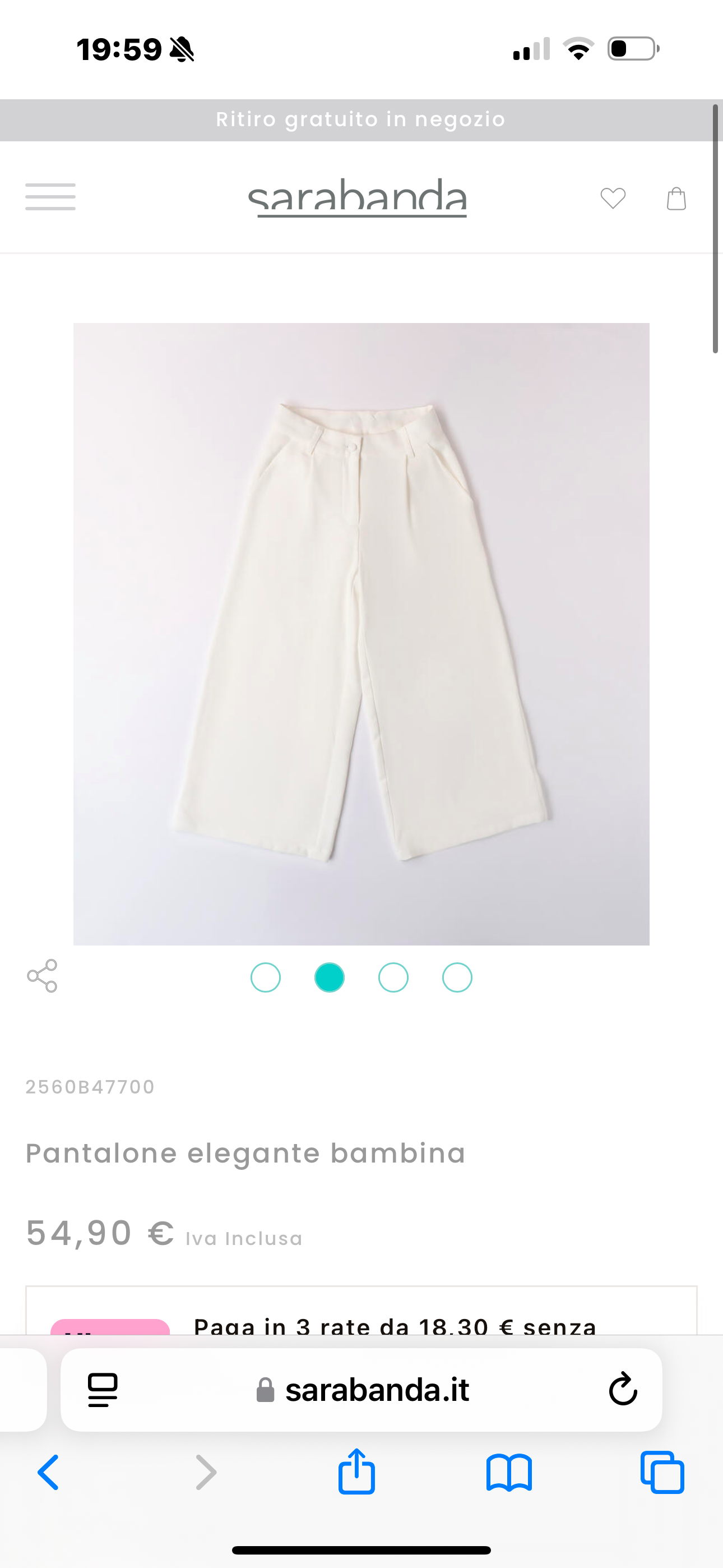 PANTALONE - SARABANDA B477 112 Sarabanda 