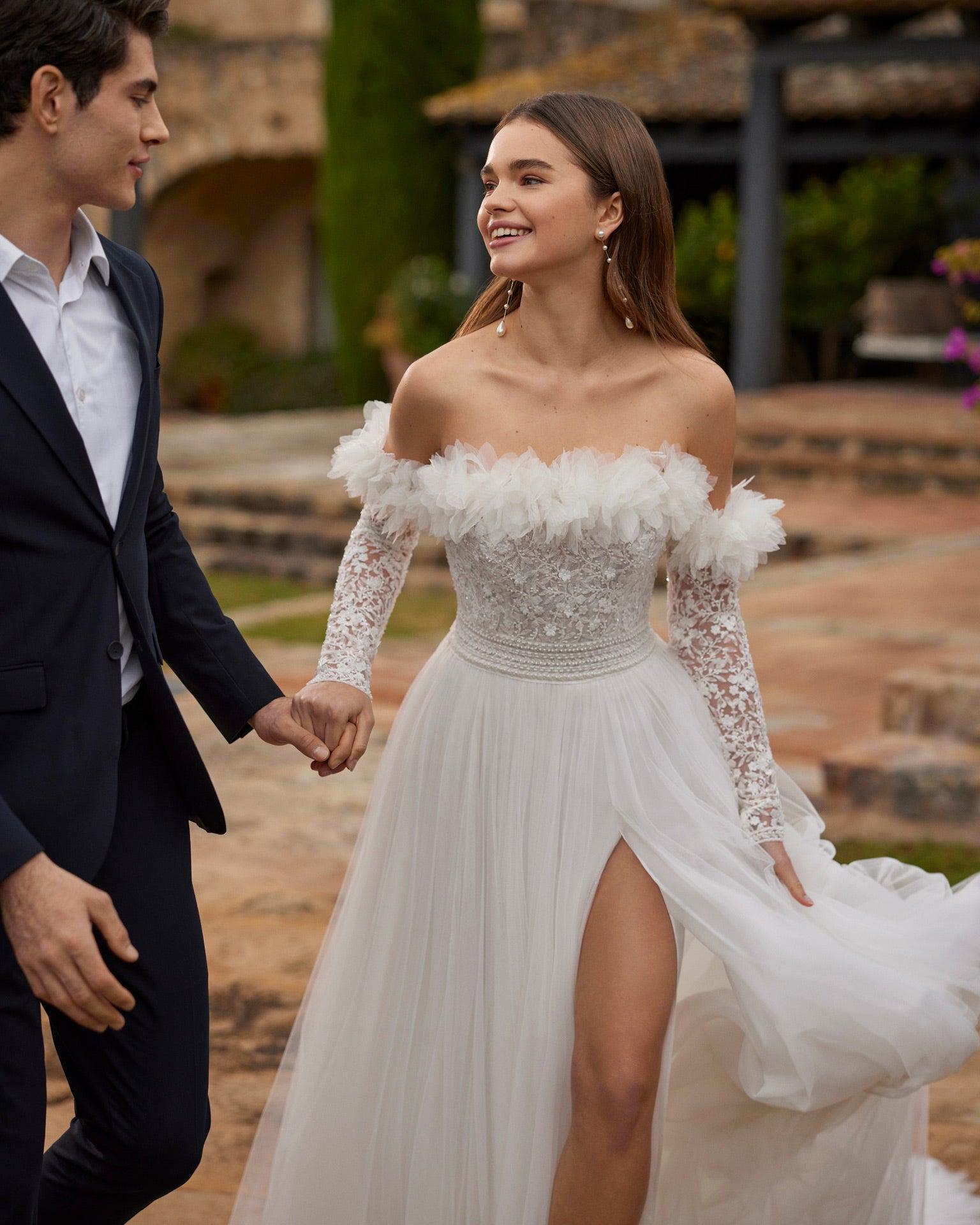 ABITO SPOSA BOHEME - ROSA CLARA' BOHEME GREGORI 9E128TULSEP UN ROSA CLARA' BOHEME 