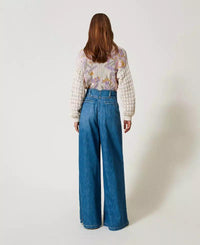 SUPER WIDE LEG FIT IN DENIM - TWIN SET 251TP2611 1611 Twinset 