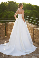 con spalline omerali+fiocco 26226 IVORY TRES CHIC 