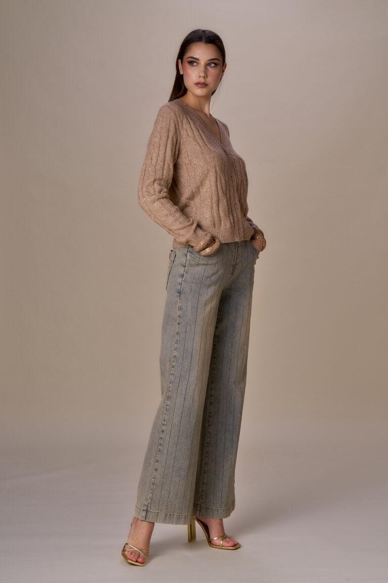 cardigan 253NS142 BEIGE No Secrets 