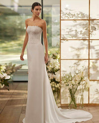 ABITO SPOSA+MANICHE COUTURE - ROSA CLARA' COUTURE MASAYA 81122E044P0 NA Rosa Clarà Couture 