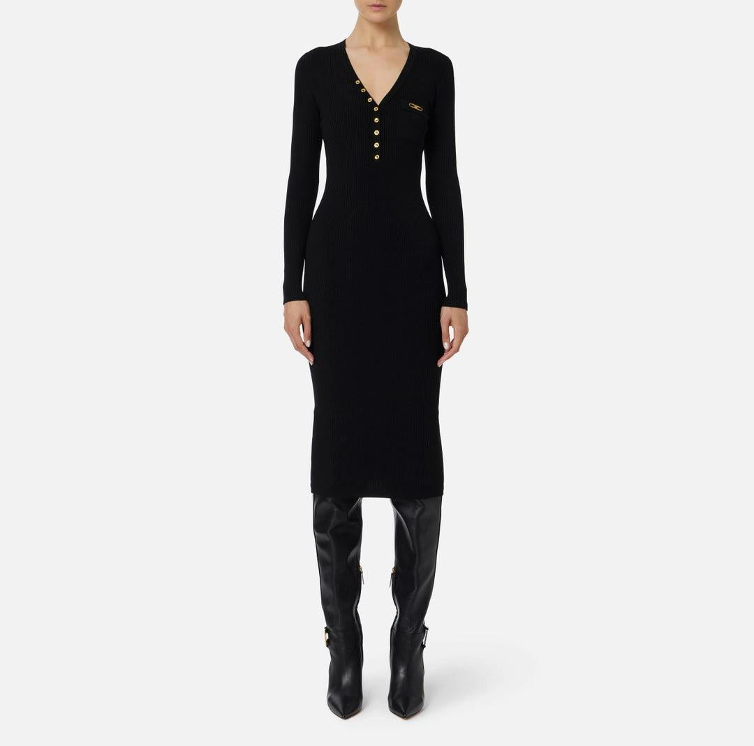 VESTITO IN MAGLIA - ELISABETTA FRANCHI AM10B56 110 Elisabetta Franchi 