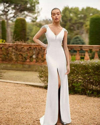 lungo con stola 1JN6 CRS0P/2 SPOSA 001 Marfil Barcelona 