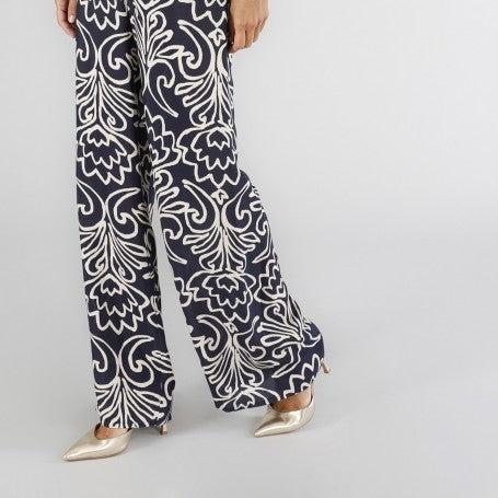 PANTALONE PALAZZO - CAFE NOIR C7JP0252 S100 Cafè Noir 