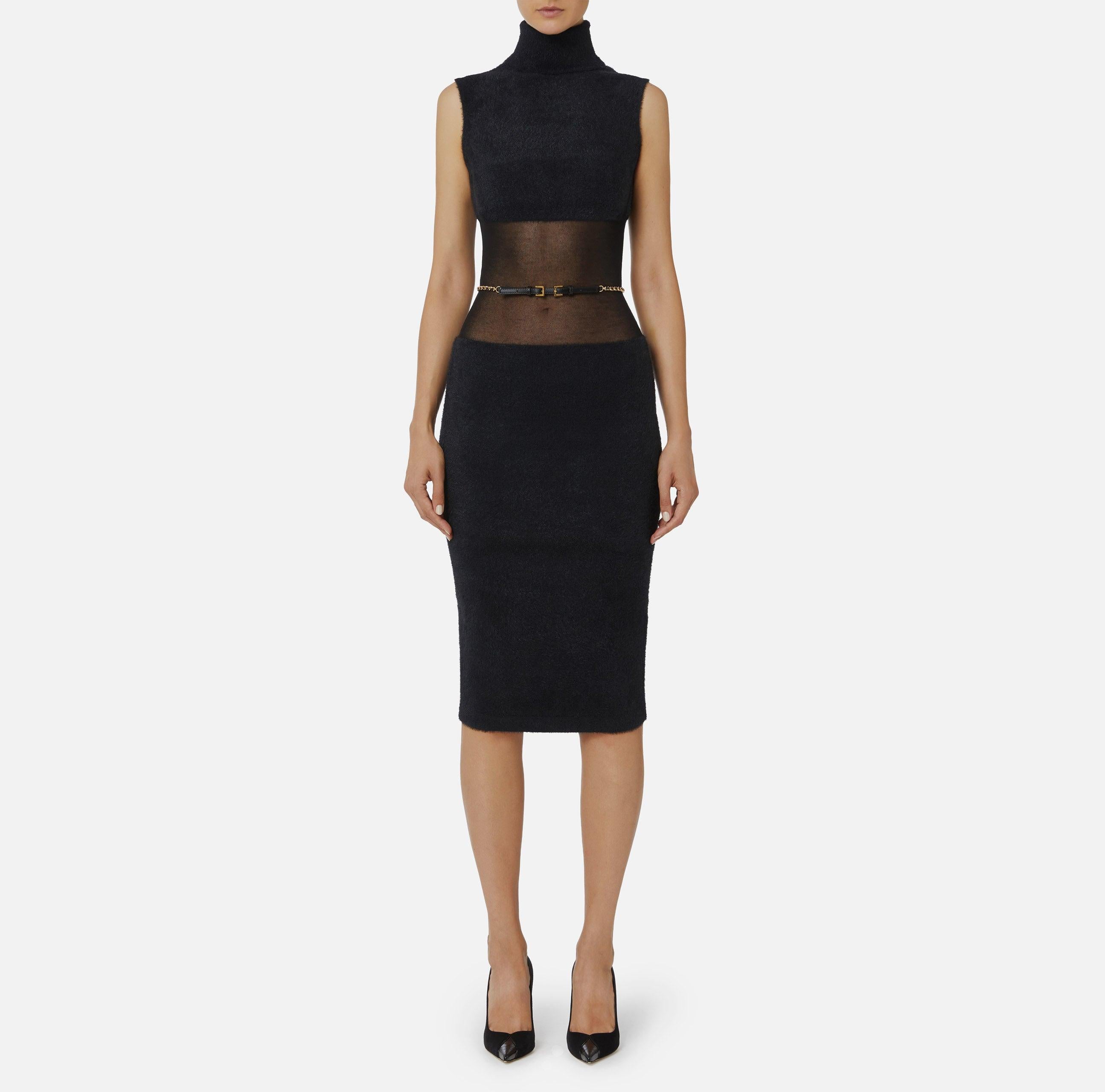 VESTITO IN MAGLIA C/CINTURA - ELISABETTA FRANCHI AM37T57 110 Elisabetta Franchi 