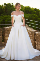 con spalline omerali+fiocco 26226 IVORY TRES CHIC 