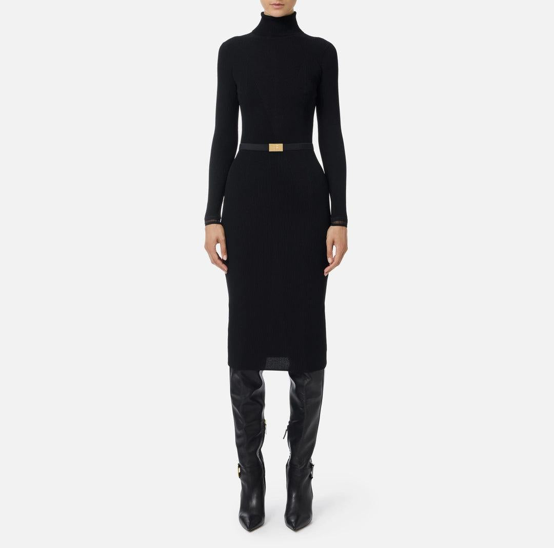 VESTITO IN MAGLIA - ELISABETTA FRANCHI AM07B56 110 Elisabetta Franchi 