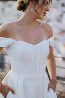 con spalline omerali+fiocco 26226 IVORY TRES CHIC 